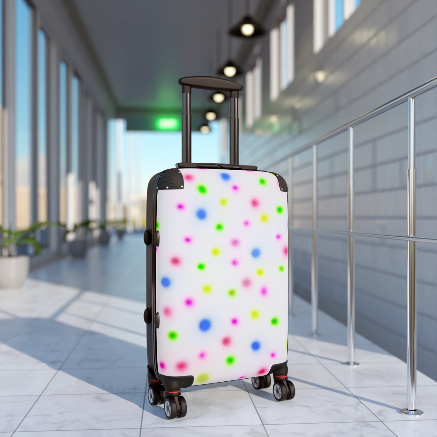 "birthday cake polka dot" airbrush suitcase