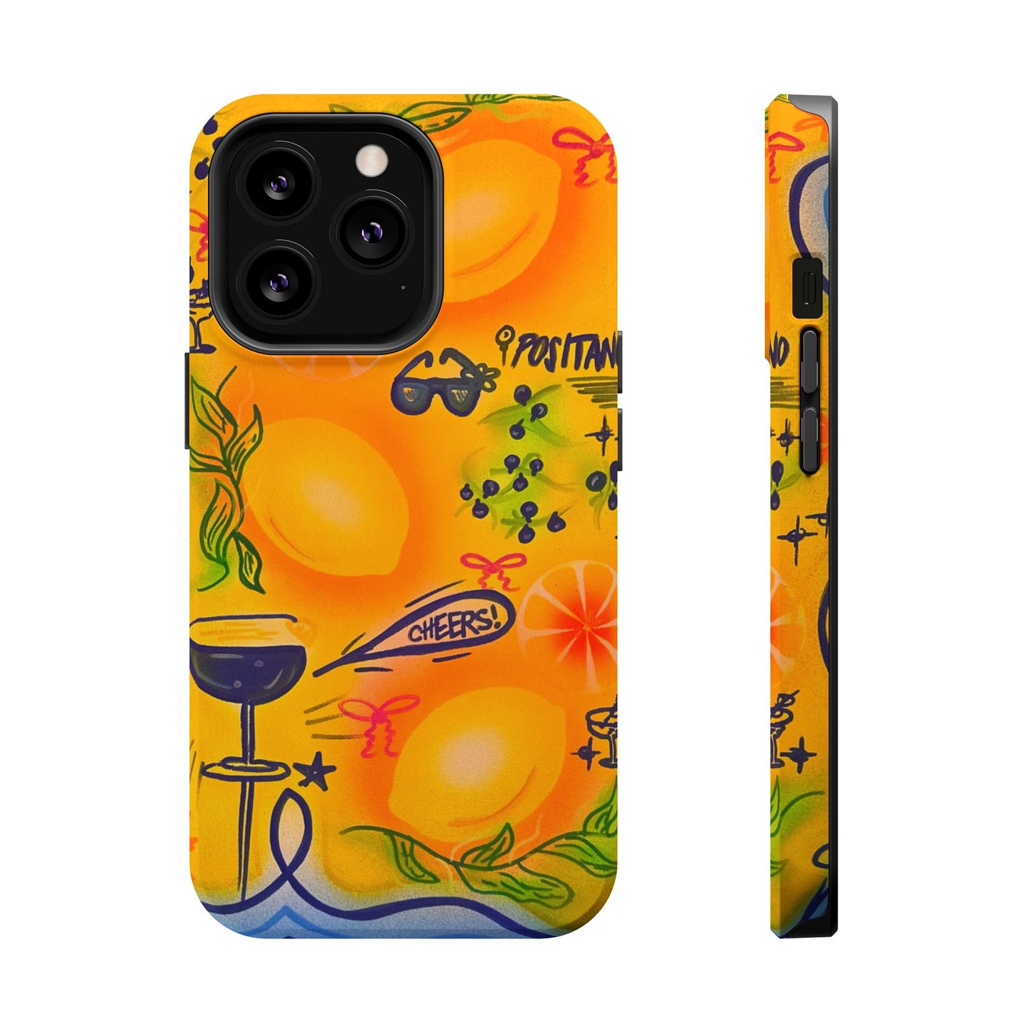 "citrus coastline" airbrush iPhone case