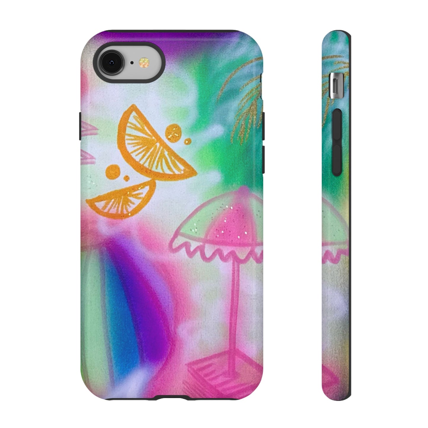 "on the beach" airbrush iPhone case