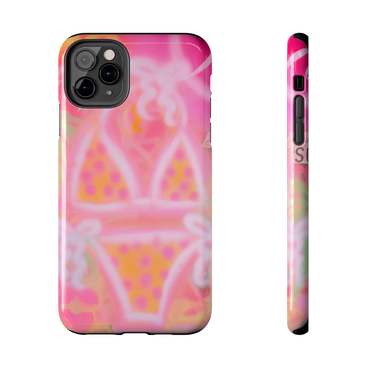 "yellow polka dot bikini" airbrush iPhone case