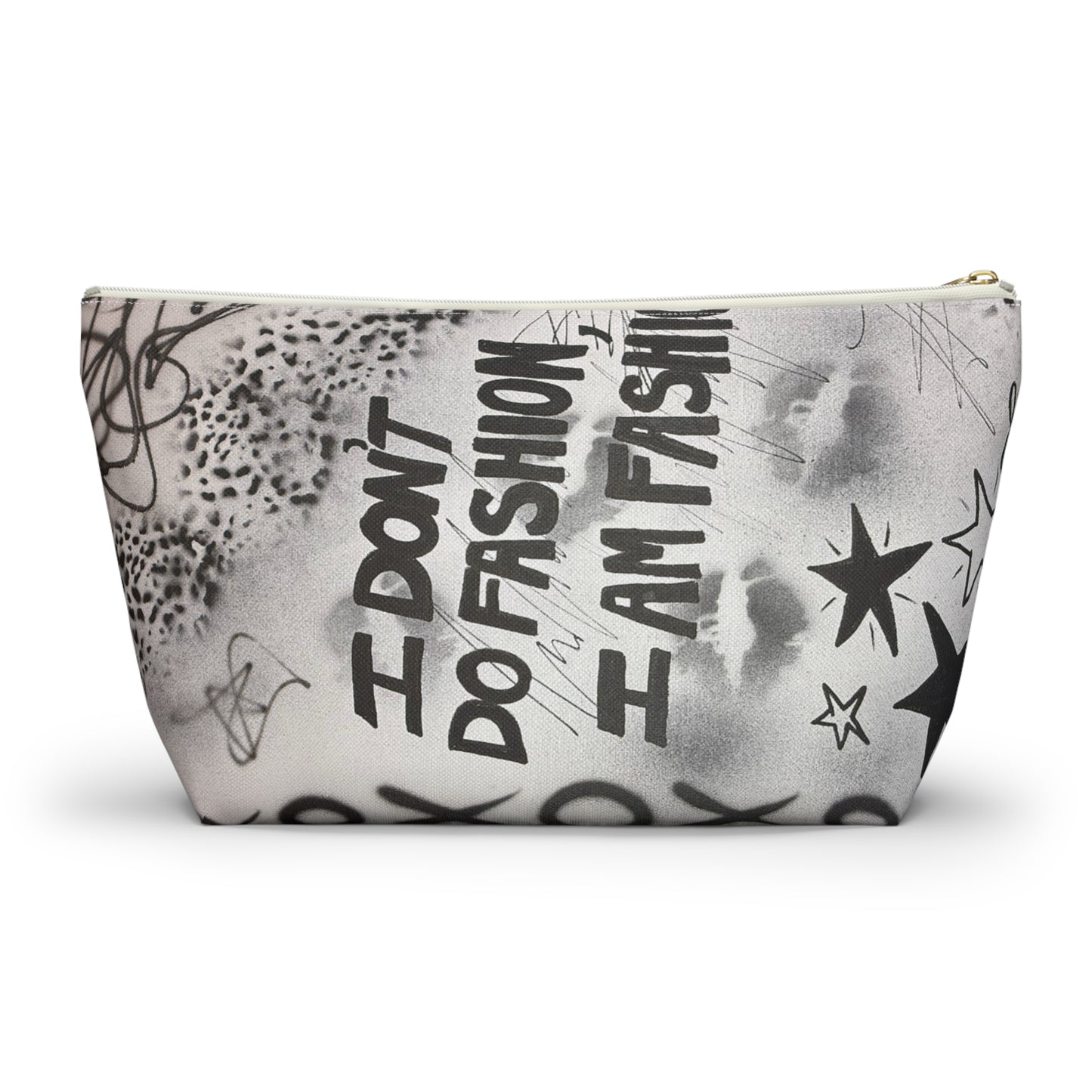 "i am fashion" airbrush makeup pouch