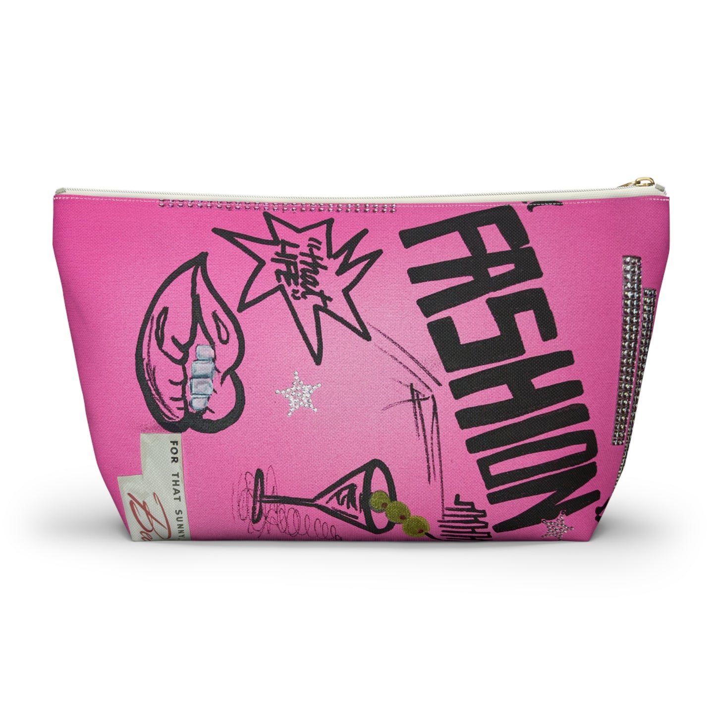 "high fashion" airbrush makeup pouch