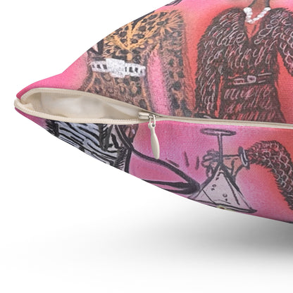 "party diva" airbrush pillow