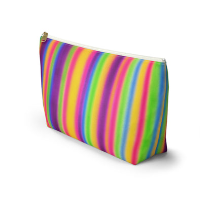 "colorful stripes" airbrush makeup pouch