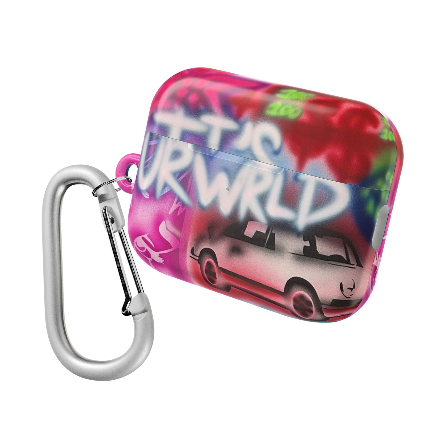 "it's ur WRLD" airbrush airpod cases