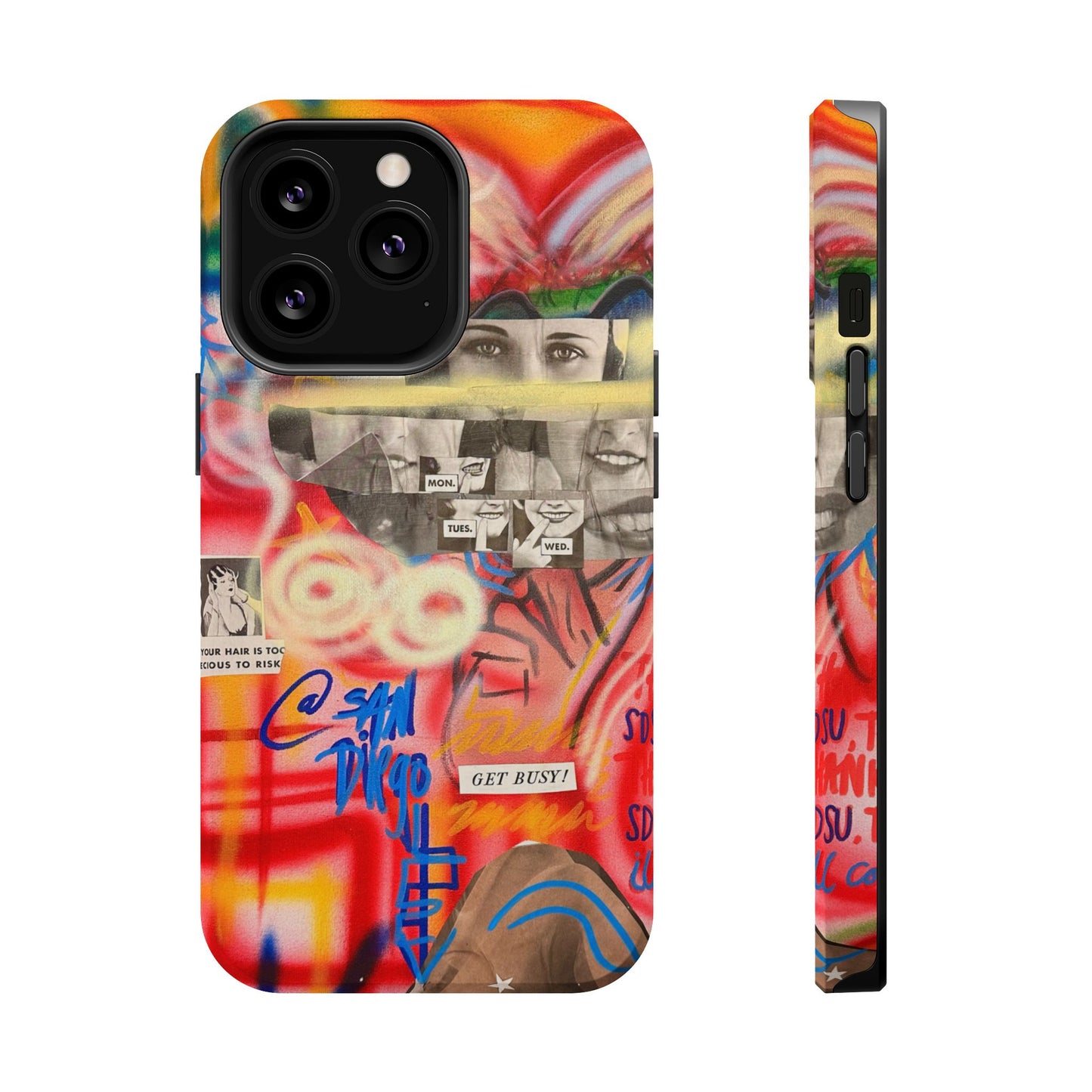 MagSafe limited edition "get busy" airbrush iPhone case