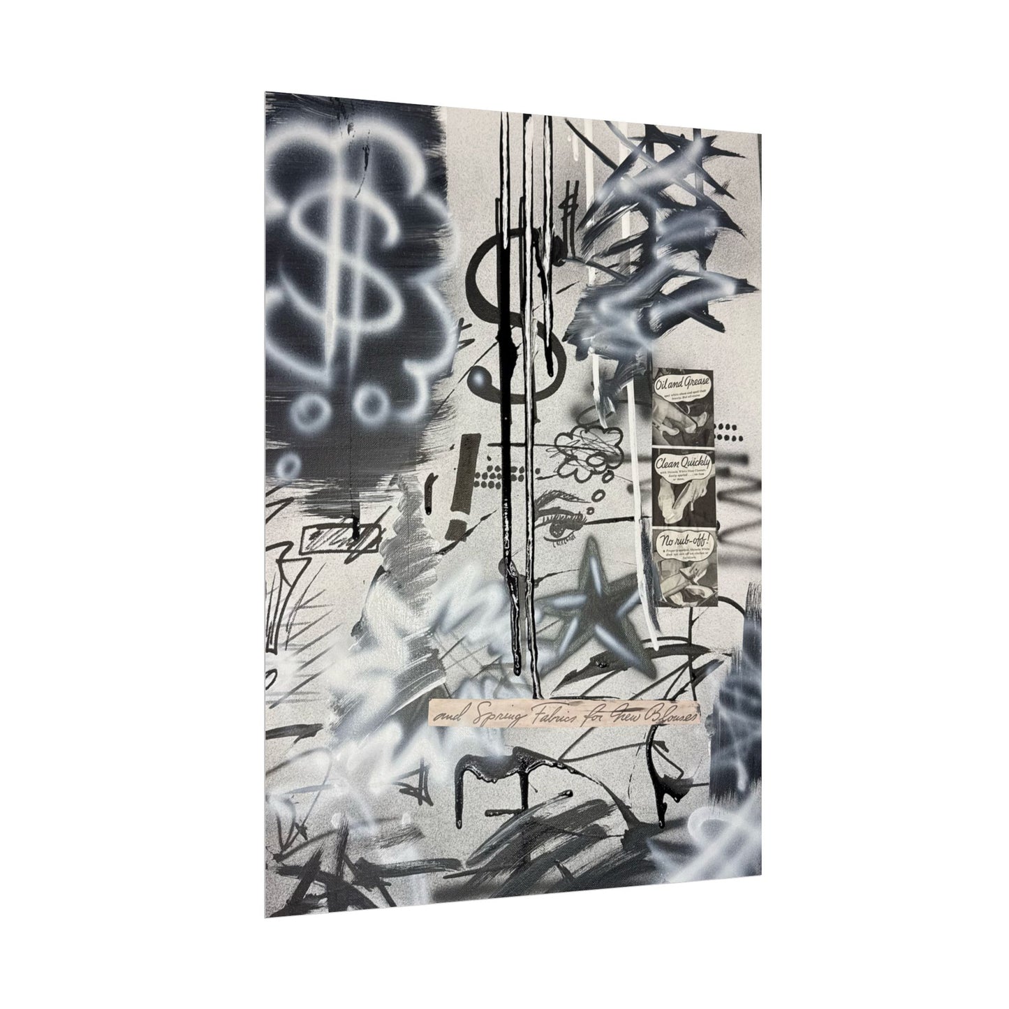 "monochrome mood" airbrush rolled print