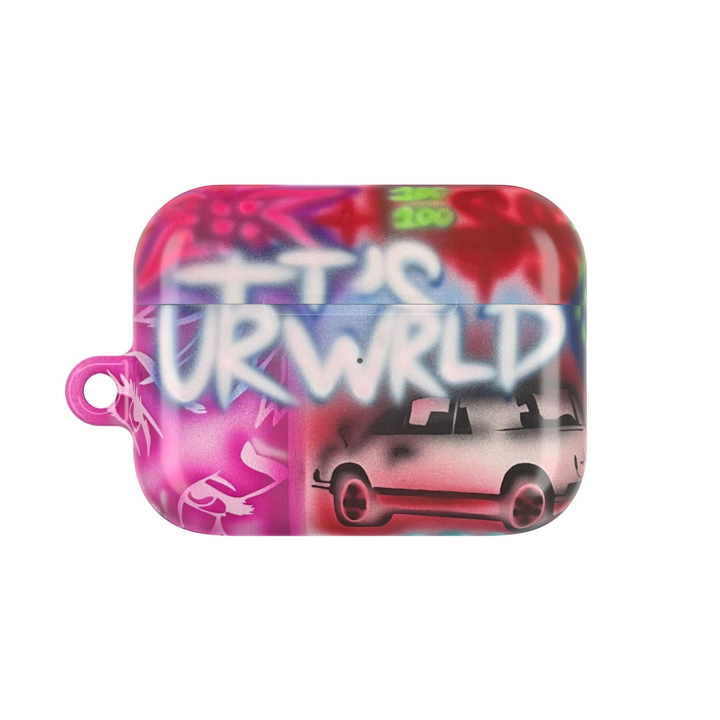 "it's ur WRLD" airbrush airpod cases