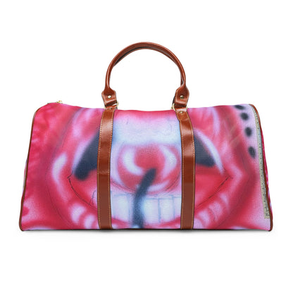 "be happy go lucky" airbrush waterproof travel bag