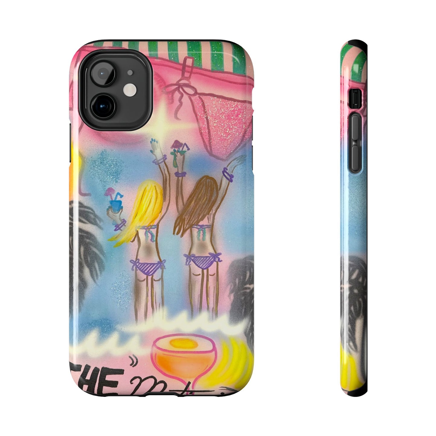 "kinis & tinis" airbrush iPhone case