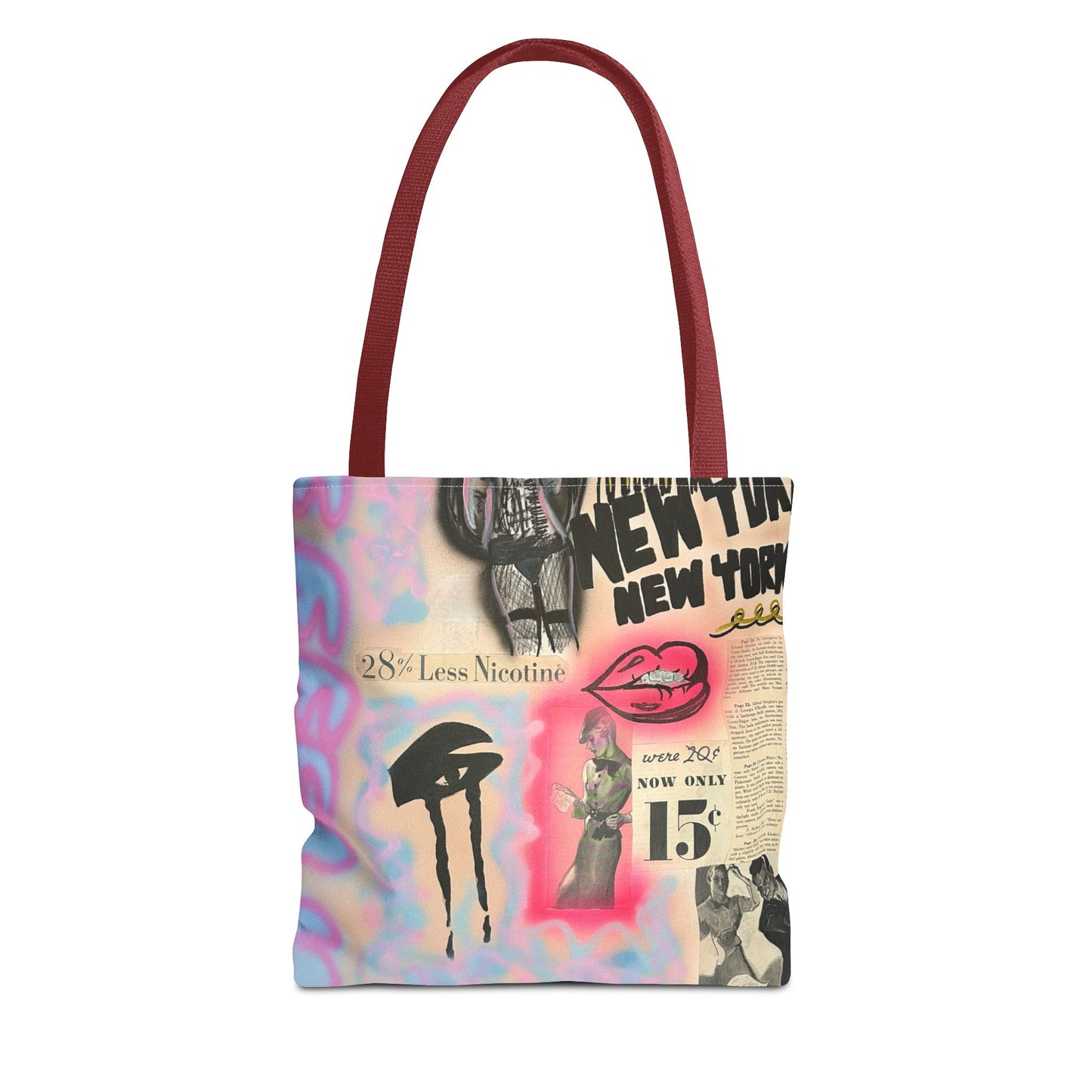 "new york, new york" airbrush tote bag