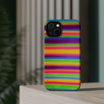 MagSafe "colorful stripes" airbrush iPhone case