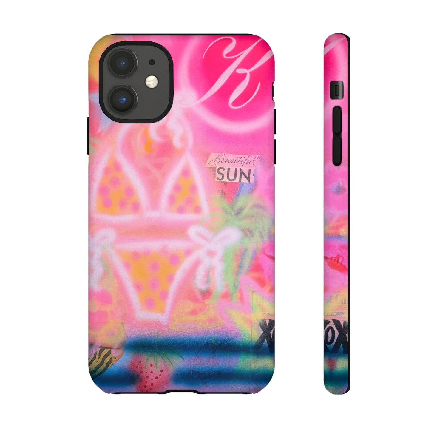 "santa monica strawberry" airbrush iPhone case