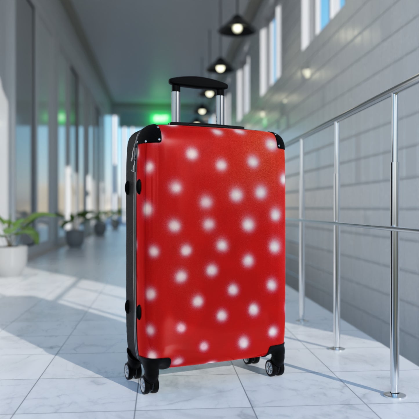 "cherry crush polka dot" airbrush suitcase