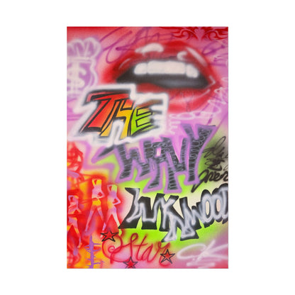 "wynwood gold" airbrush rolled print