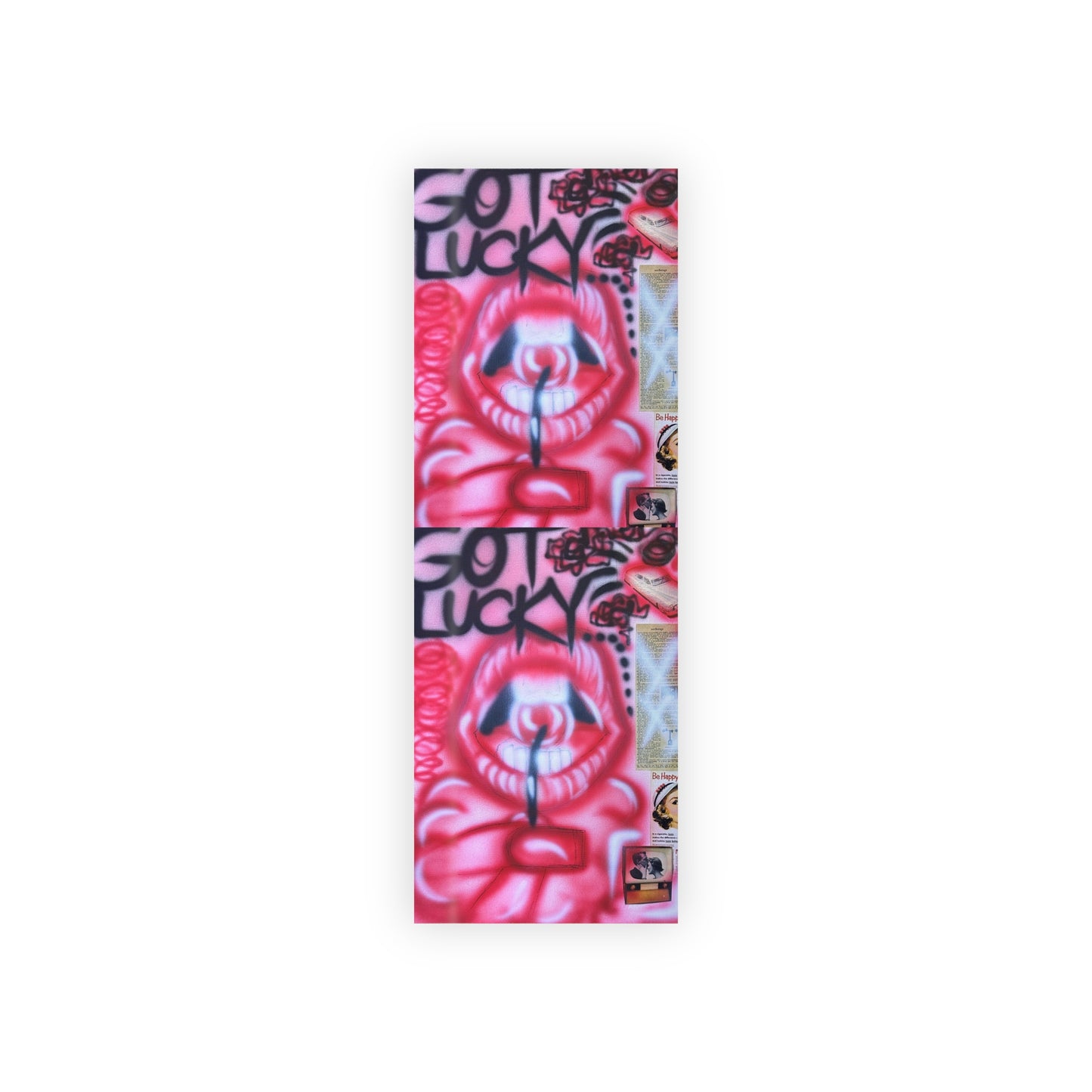 "be happy go lucky" airbrush wrapping paper