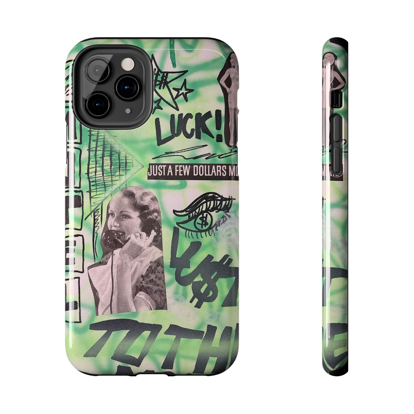 "lust over luck" airbrush iPhone case