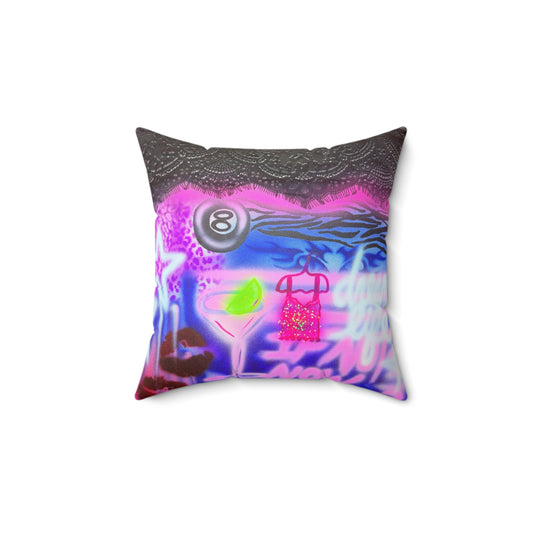 "dream life" airbrush pillow