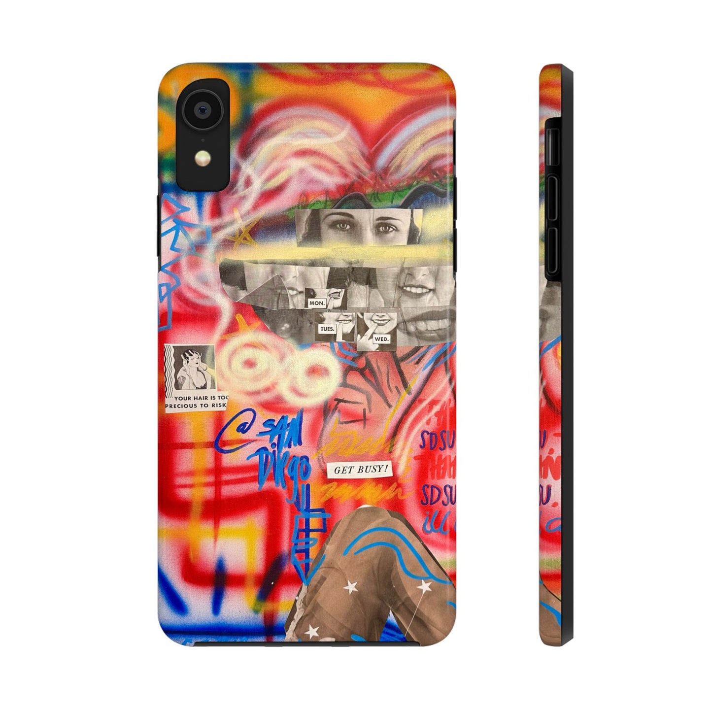 "get busy!" airbrush iPhone case