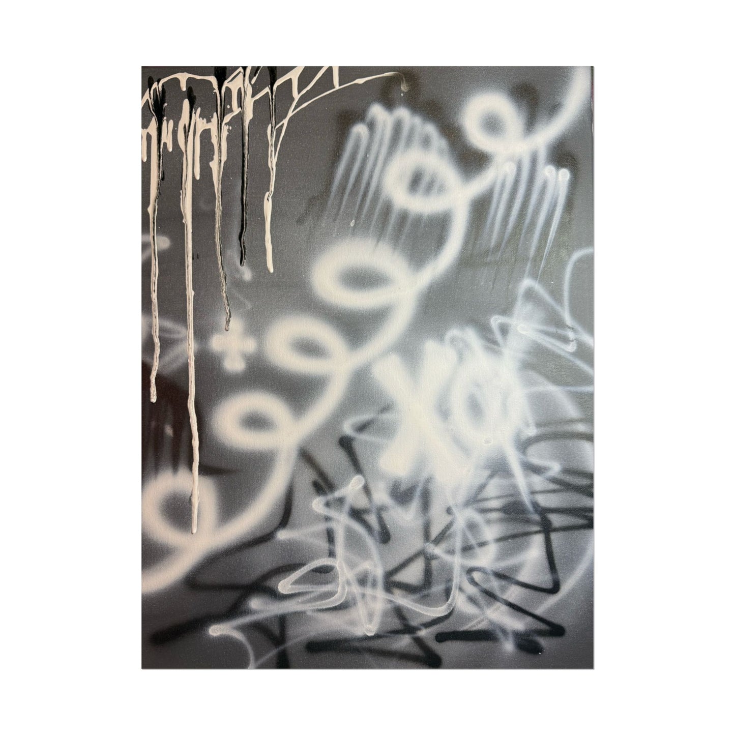 "spatial blur" airbrush rolled print