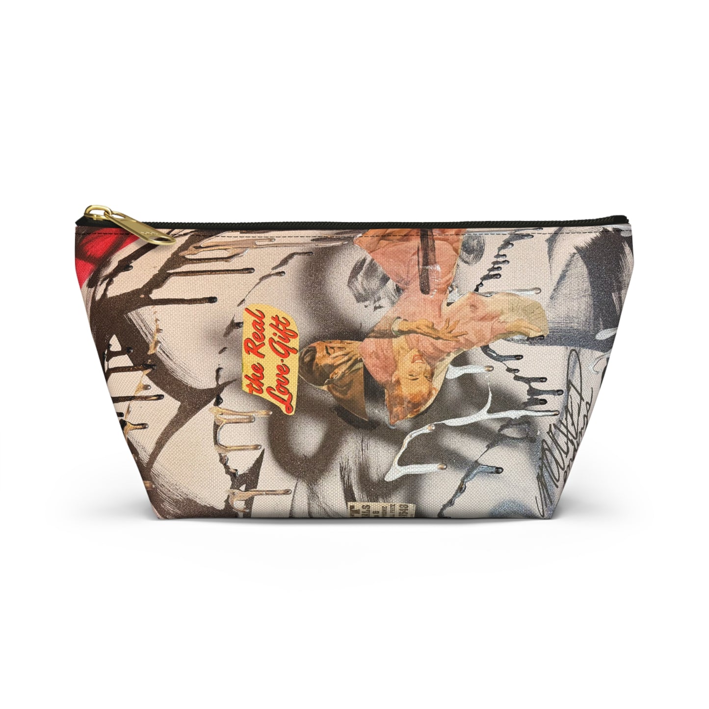 "real love" airbrush makeup pouch