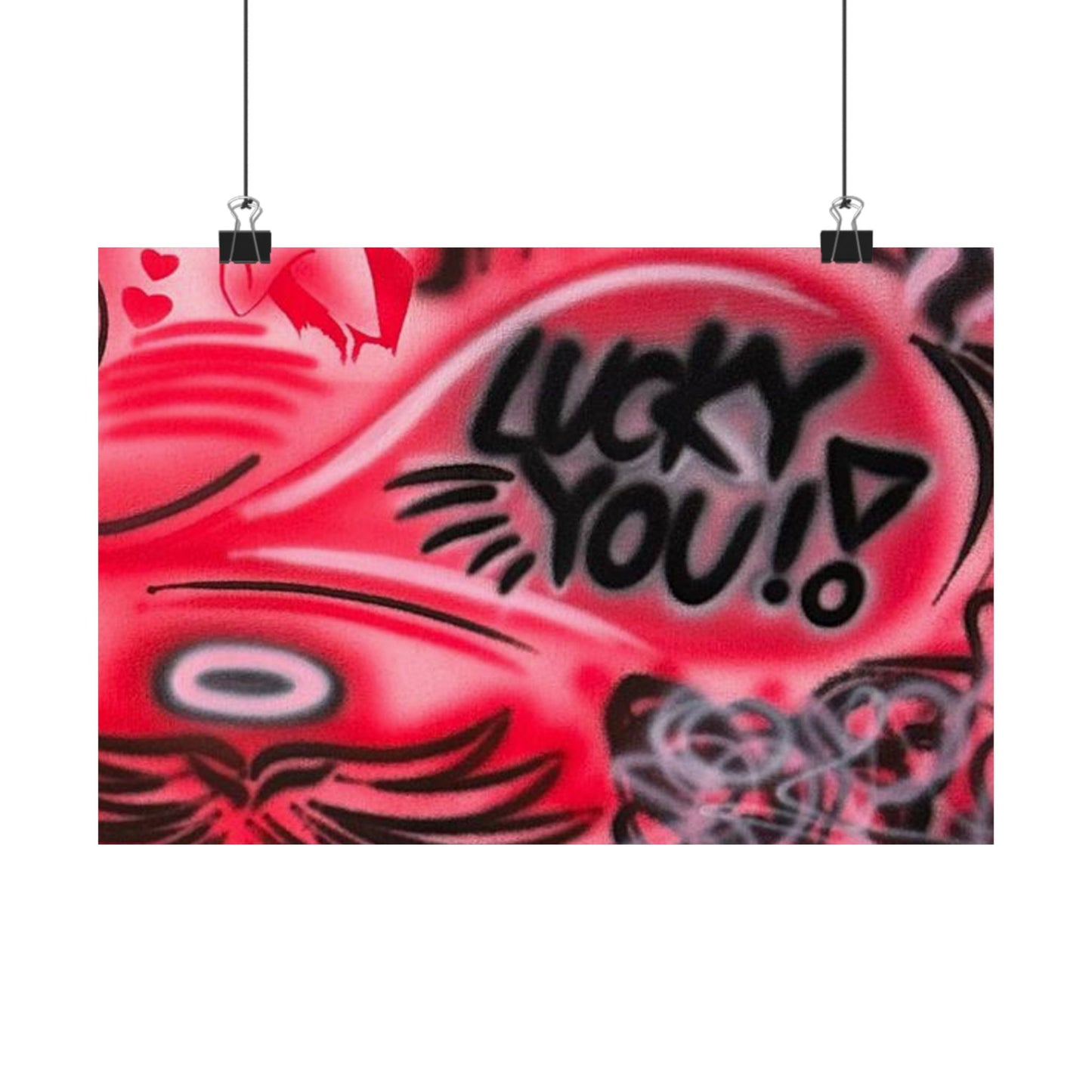 "lucky you! pt. 2" airbrush horizontal print