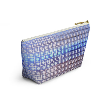 "blue studs" airbrush makeup pouch