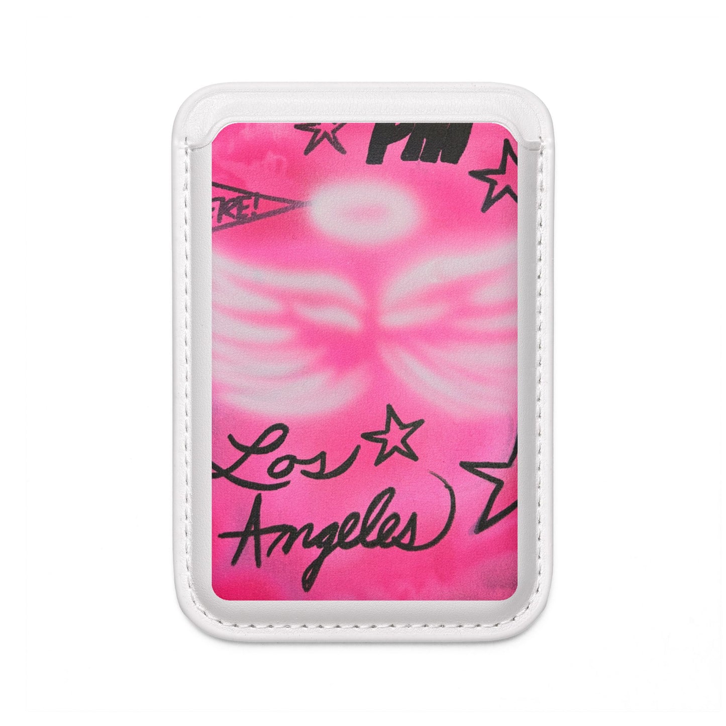 "pink angel wings" airbrush vegan wallet (Magsafe® Compatible)