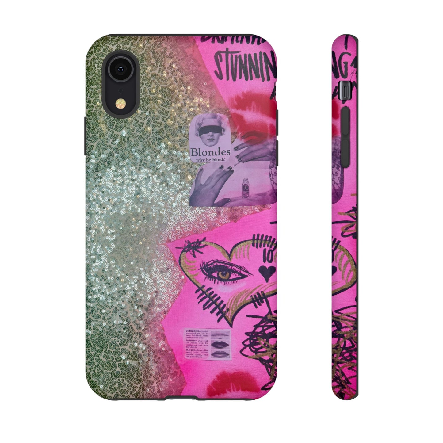 "glitter gloss" airbrush iPhone case