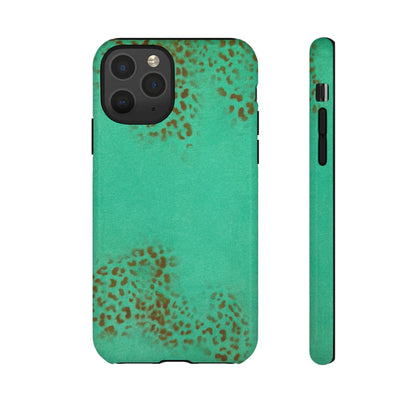 "teal cheetah" airbrush iPhone case