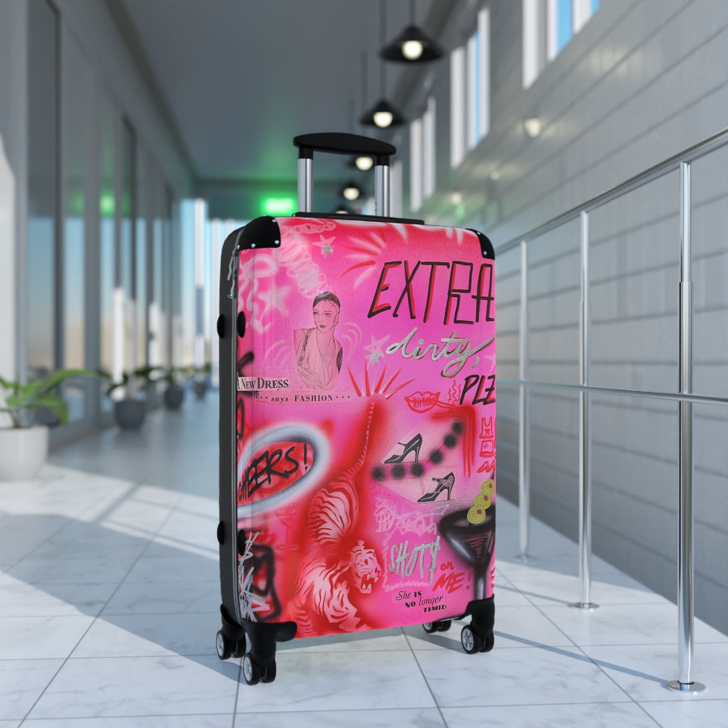 "extra dirty, plz" airbrush suitcase