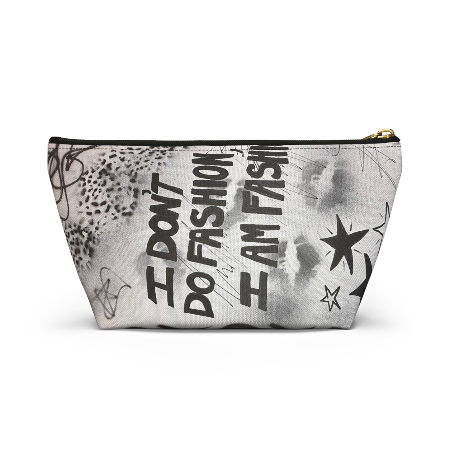 "i am fashion" airbrush makeup pouch