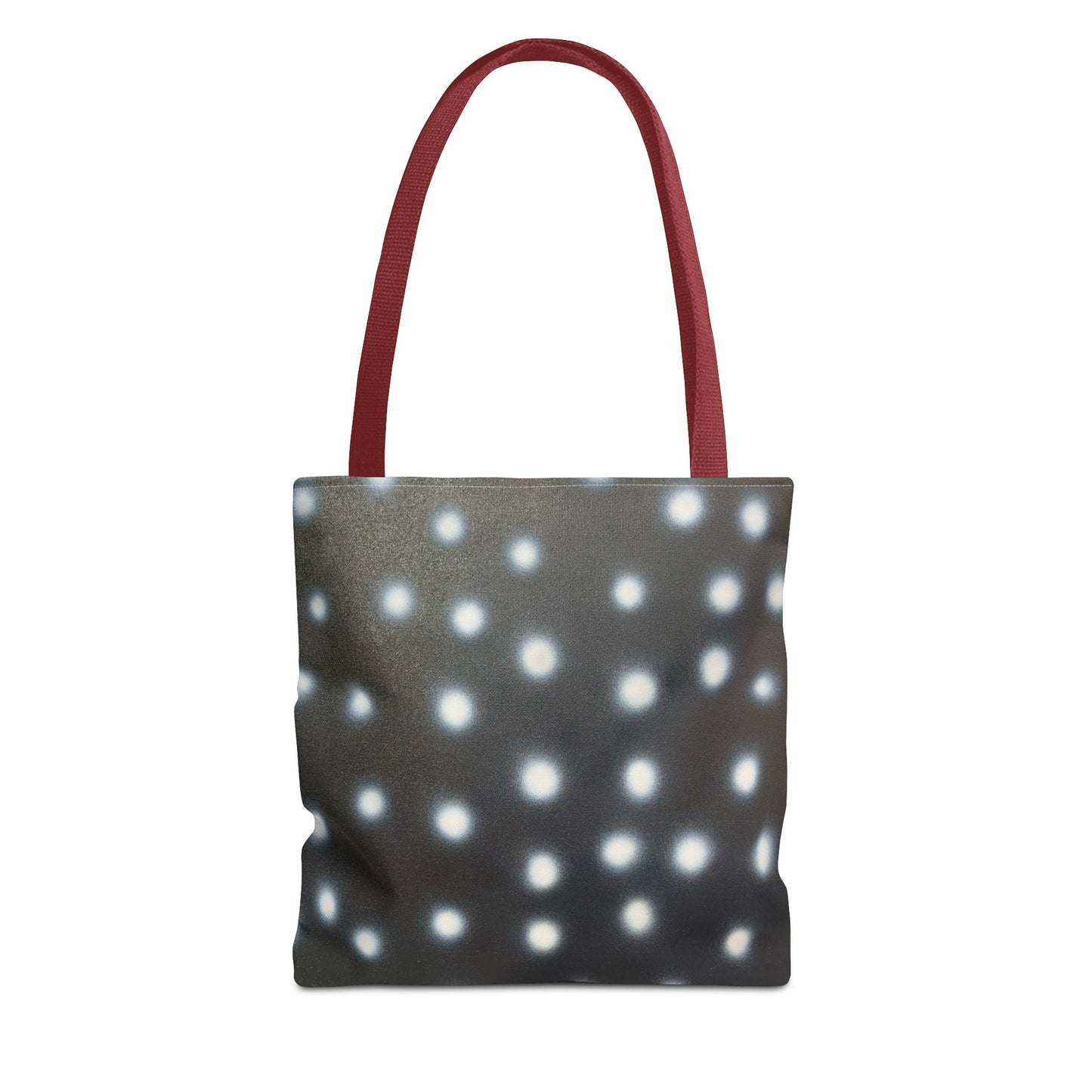 "coconut noir polka dot" airbrush tote bag