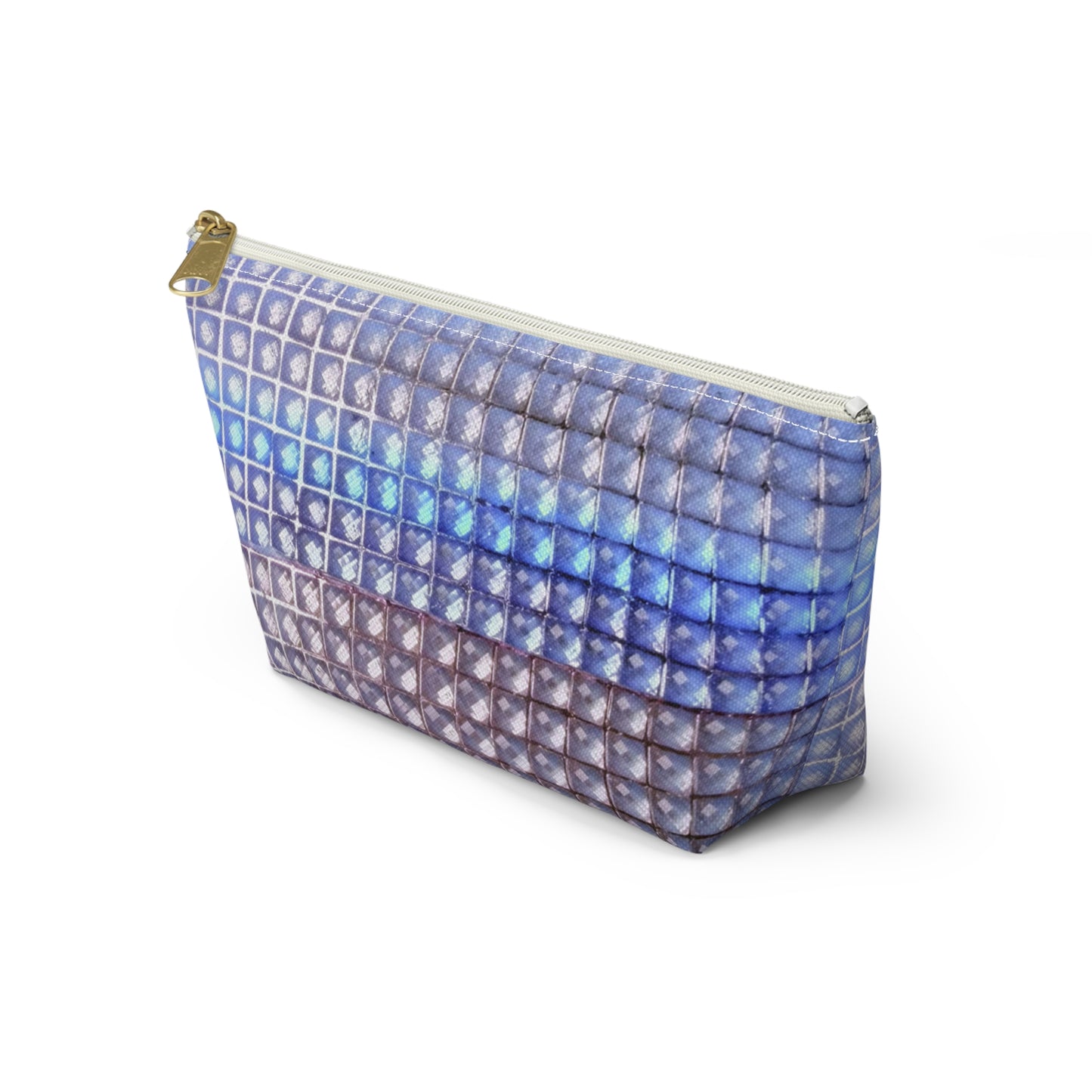 "blue studs" airbrush makeup pouch