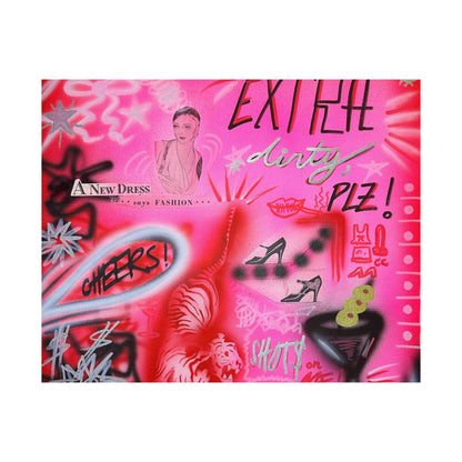 "extra dirty, plz" airbrush horizontal print