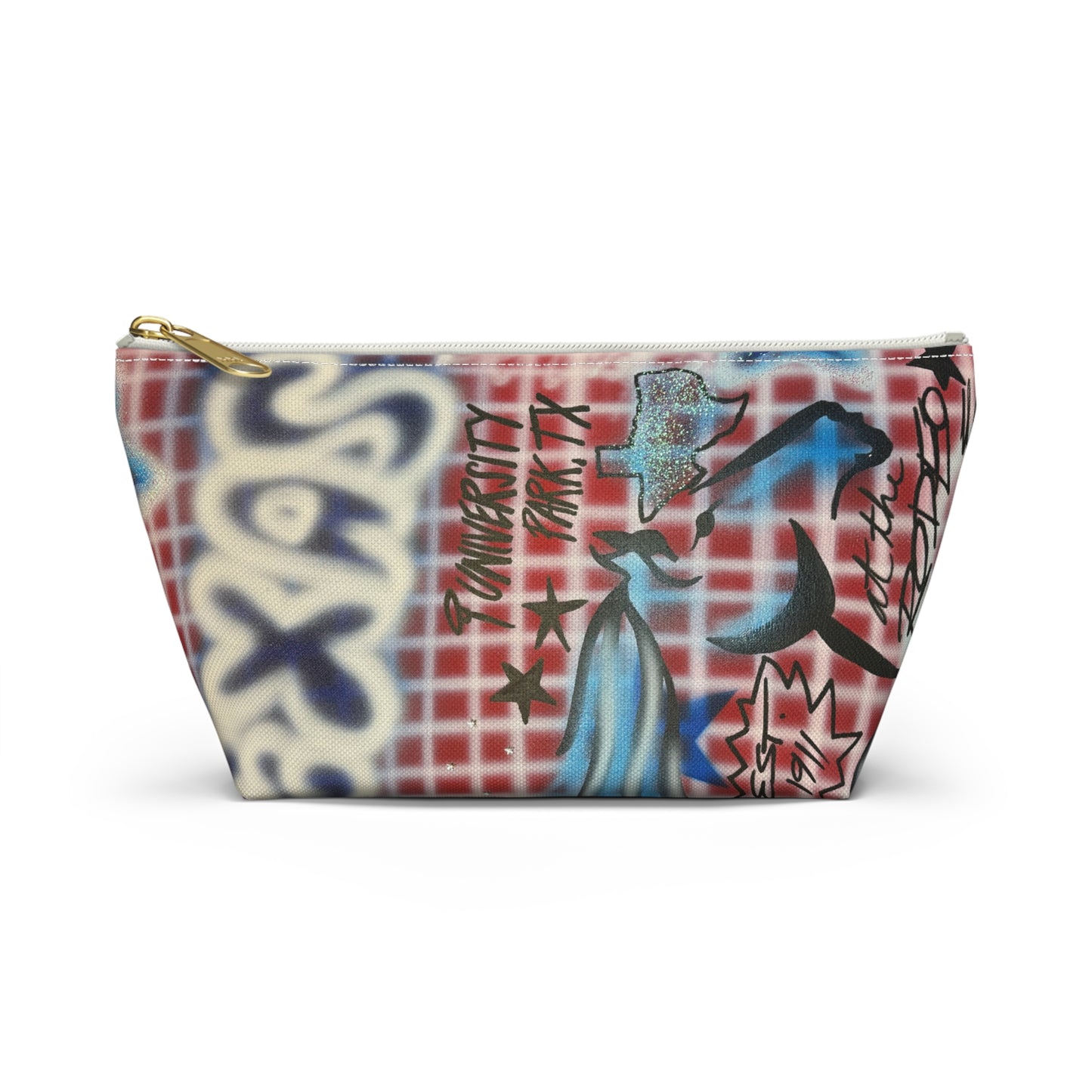 "texas" airbrush makeup pouch