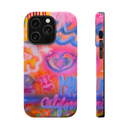 "mornings in malibu" MagSafe airbrush iPhone case