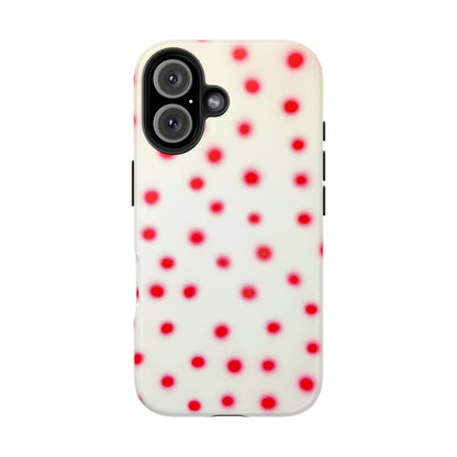 "vanilla cherry polka dot" airbrush iPhone case
