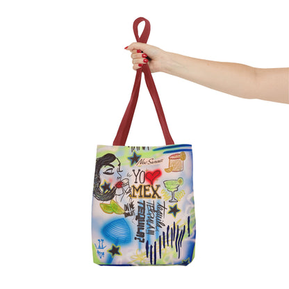 "salted lime" airbrush tote bag