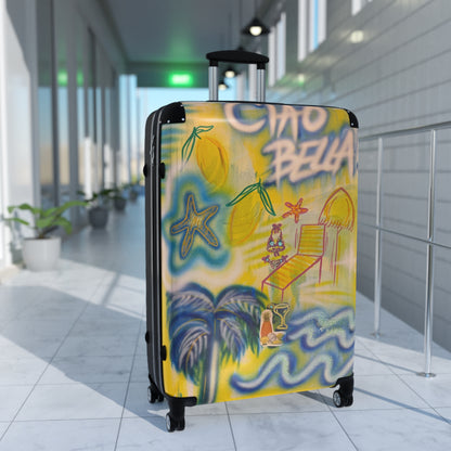 "ciao bella" airbrush suitcase