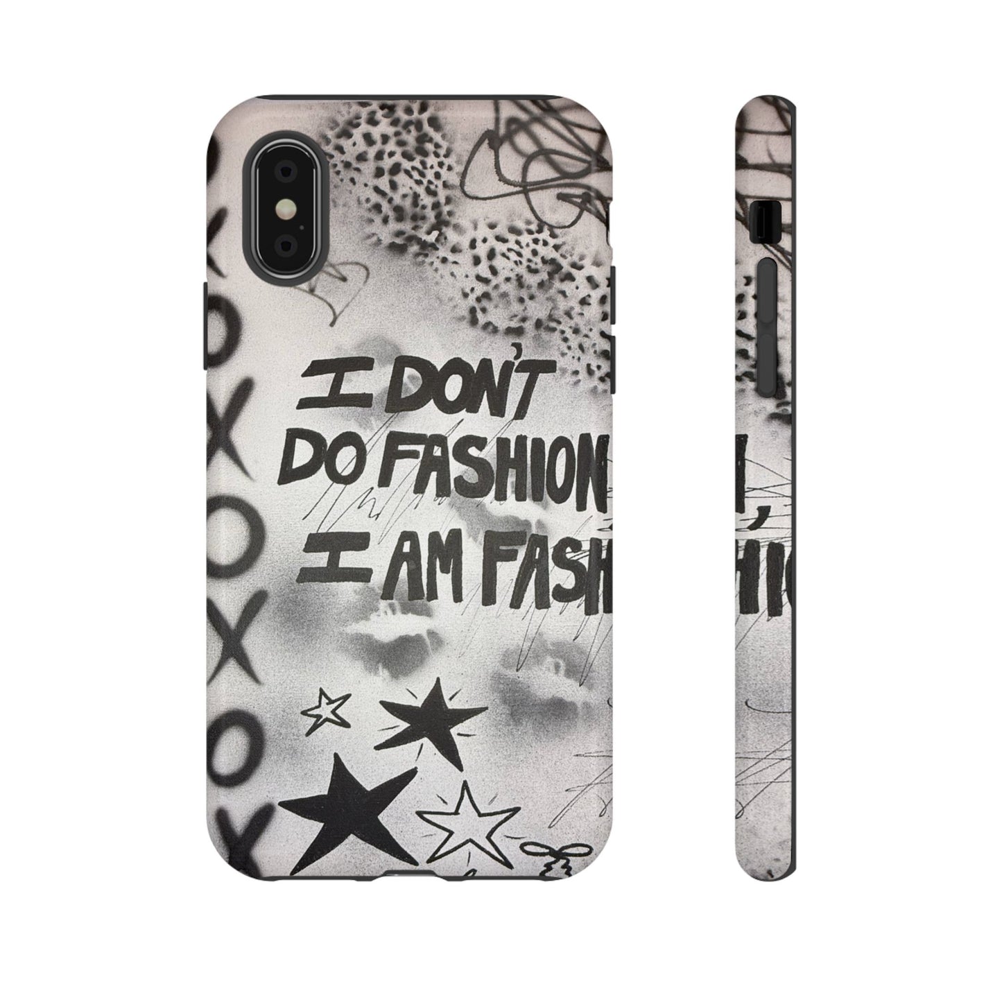 "i am fashion" airbrush iPhone case
