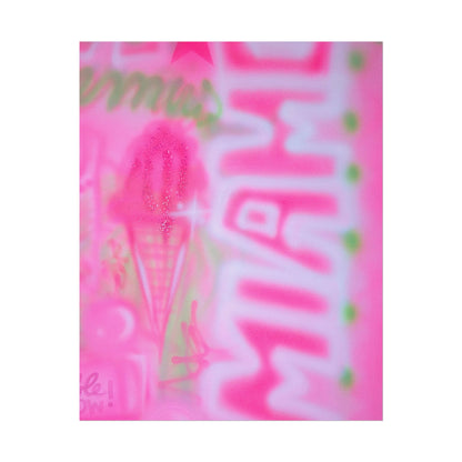 "sunset sorbet" airbrush rolled print