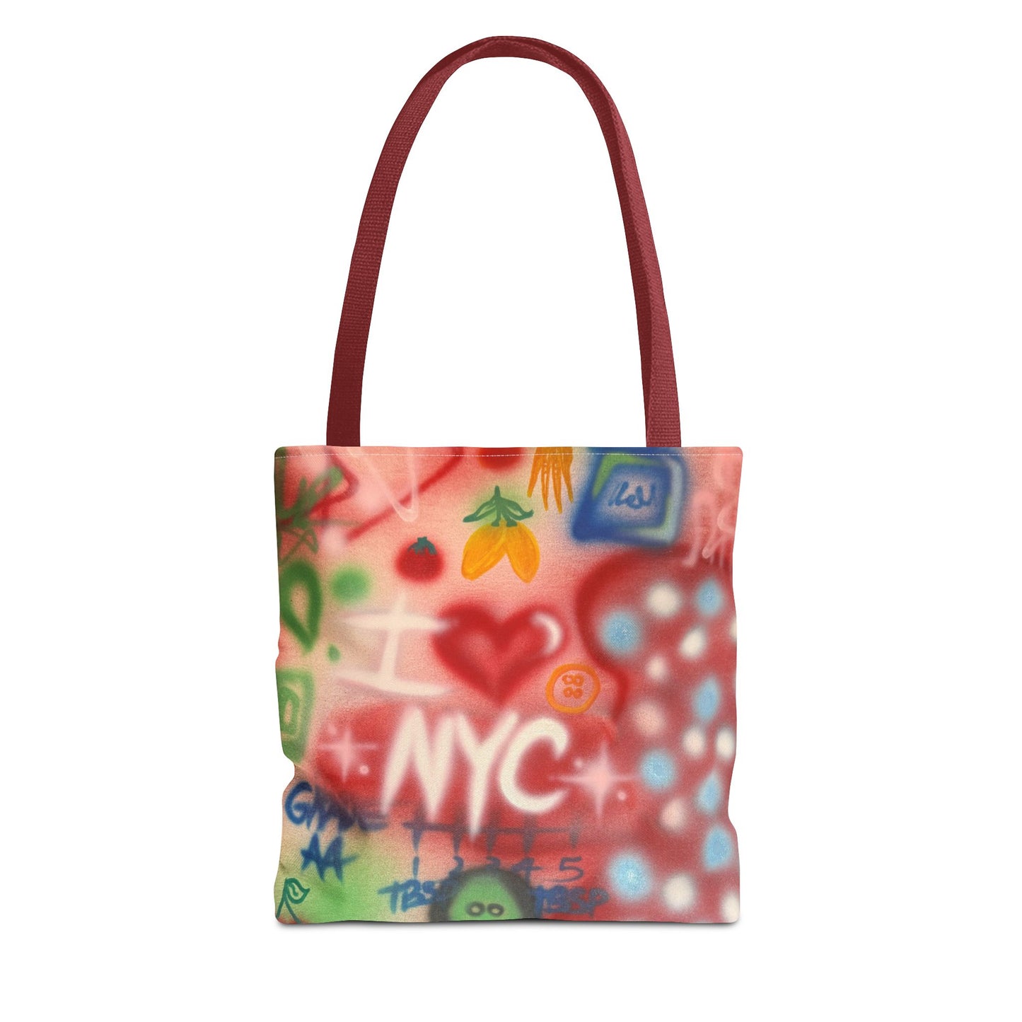 "i <3 NYC" airbrush tote bag