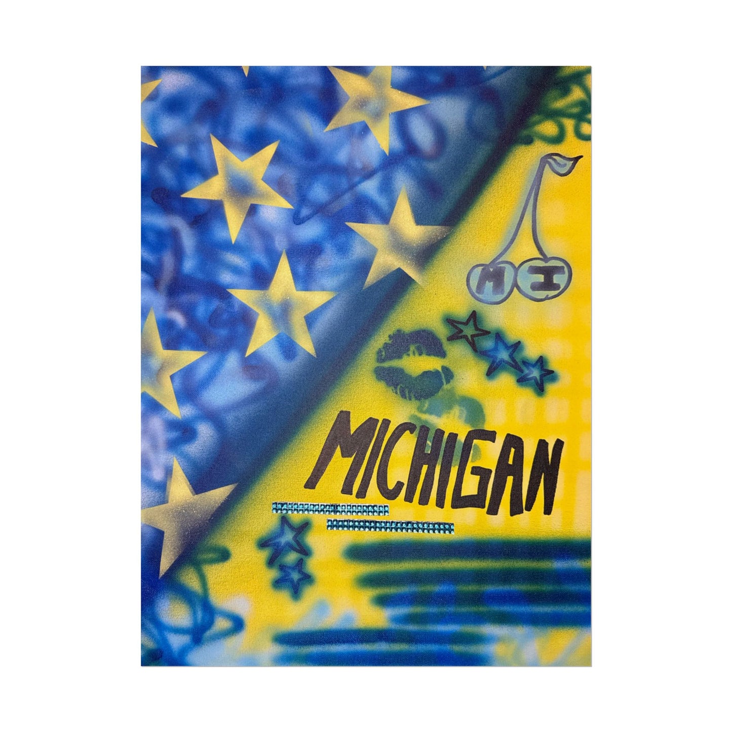 "ann arbor, michigan" airbrush rolled print