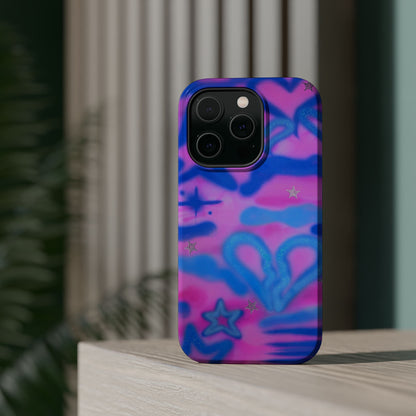 MagSafe "blue camo" airbrush iPhone case