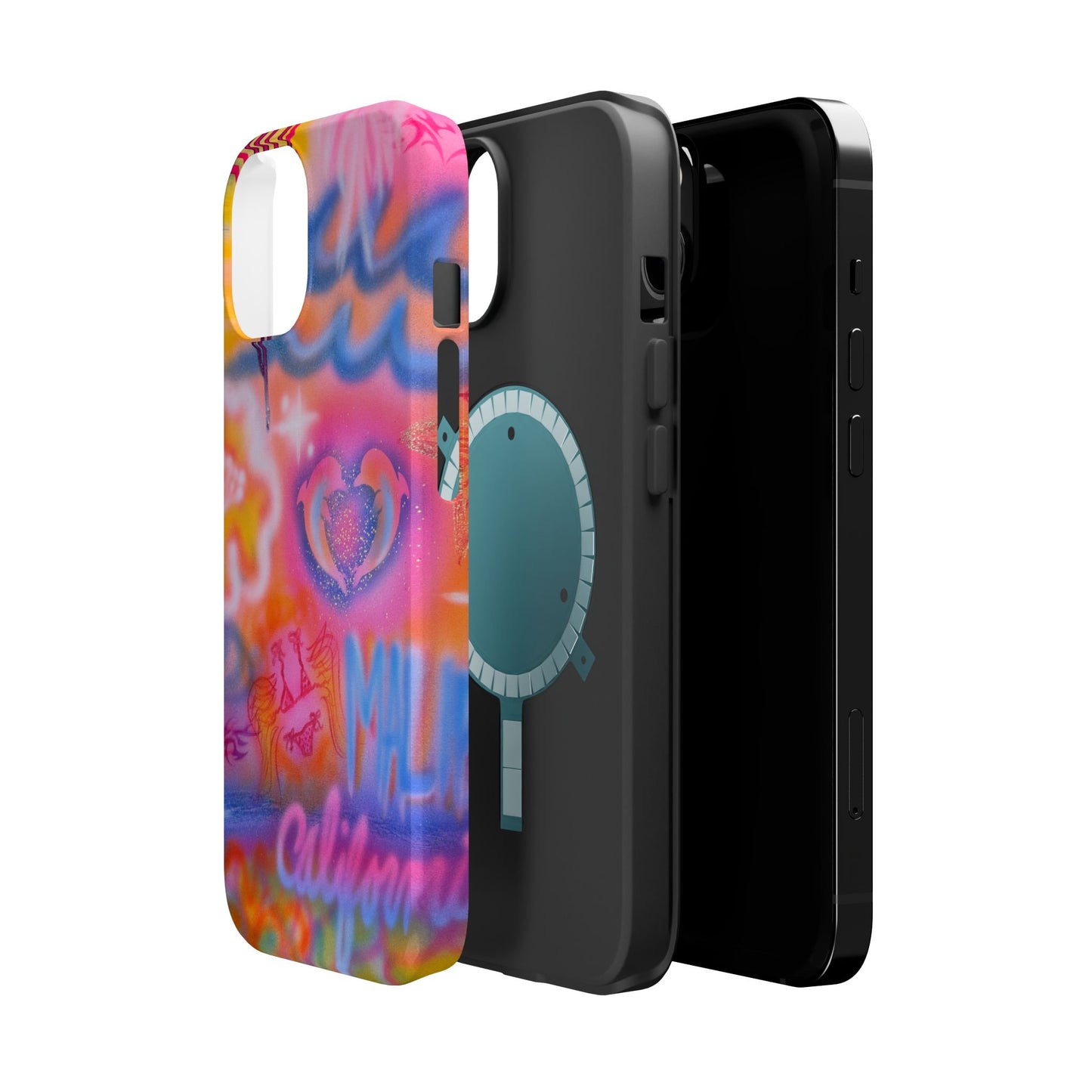 "mornings in malibu" MagSafe airbrush iPhone case