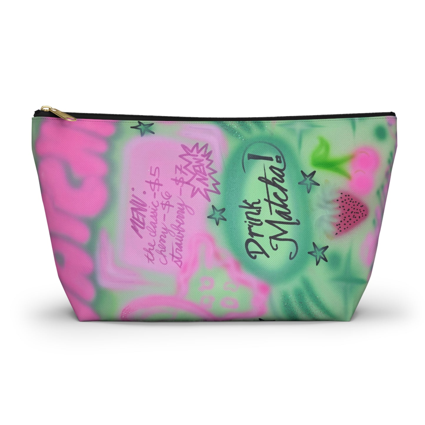 "matcha!" airbrush makeup pouch