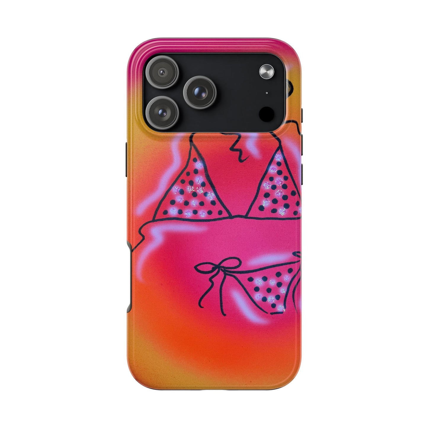 "glitter bikini" airbrush iPhone case