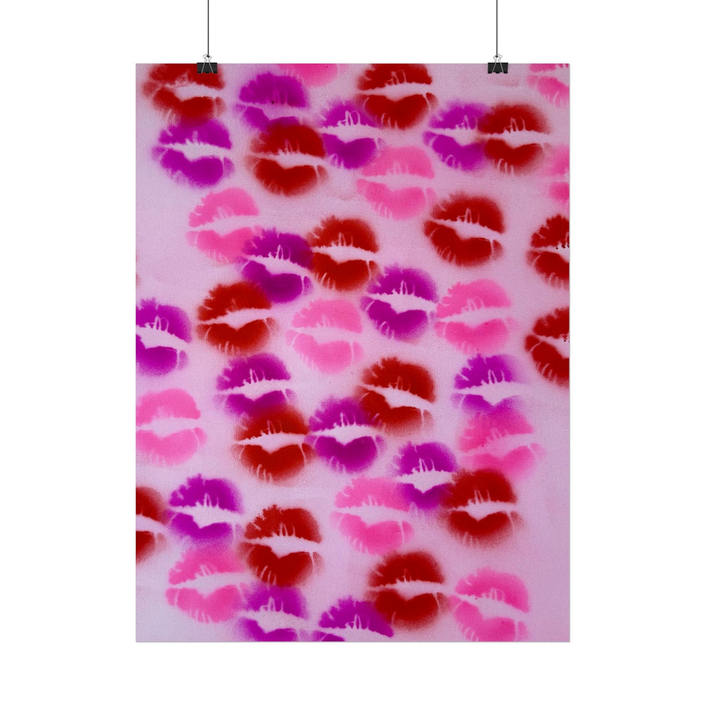 "mwah!" airbrush rolled print