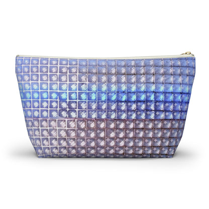 "blue studs" airbrush makeup pouch